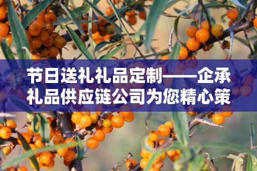 节日送礼礼品定制——企承礼品供应链公司为您精心策划